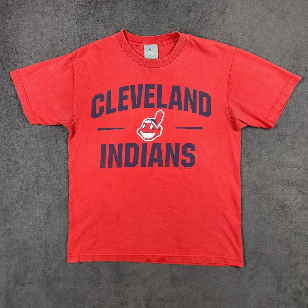 Vintage Cleveland Indians Shirt Mens Medium Red Chief Wahoo Graphic Short Sleeve
